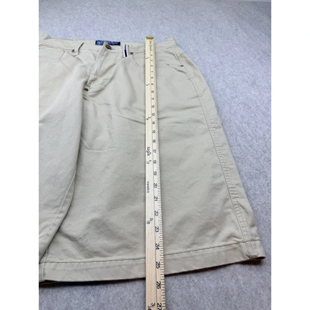 Enyce Mens 34 Khaki Baggy Shorts Y2K Hip Hop Streetwear Twill 90s Tan wide leg